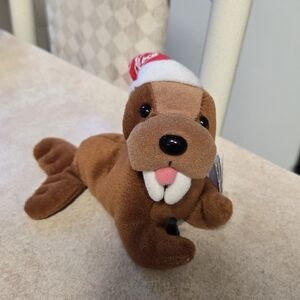 Coca Cola Brown Plush Toy with Santa Hat